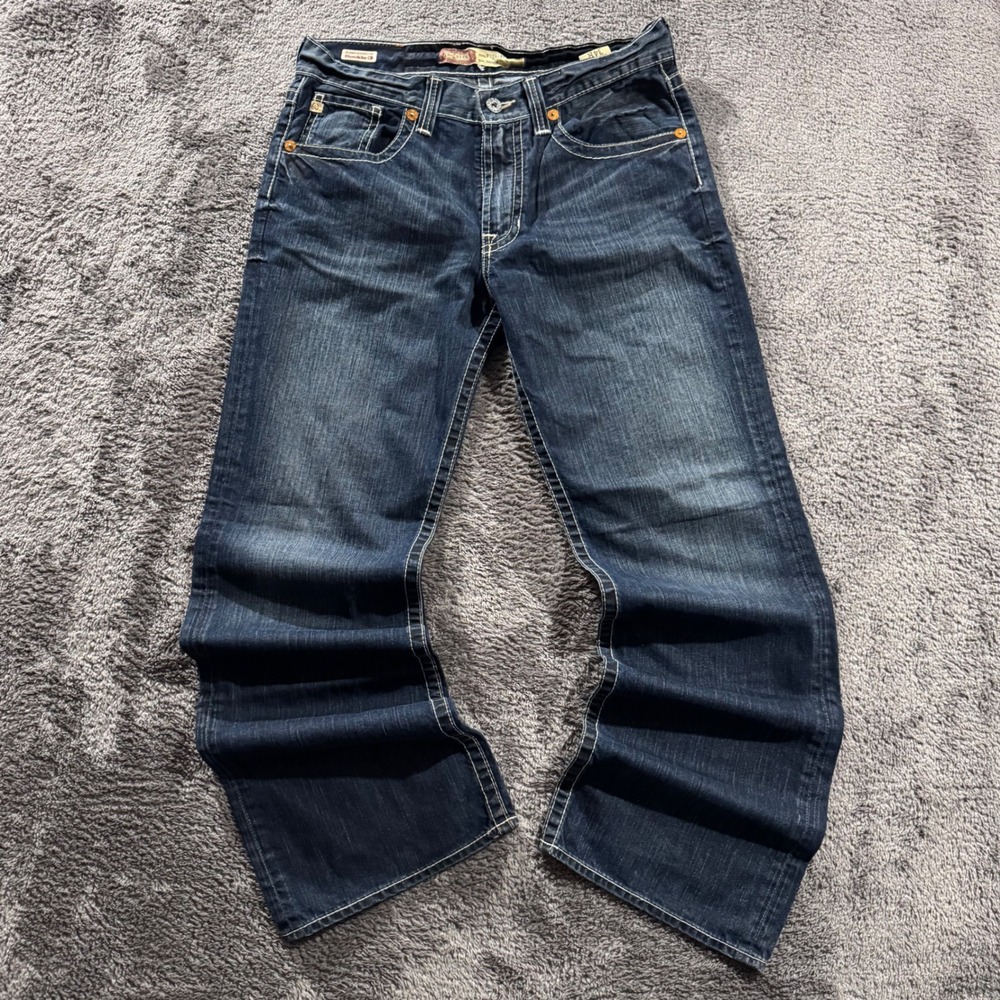 Big Star Voyager Relaxed Straight Leg Jeans Mens 34R Dark Wash Buckle Exclusive